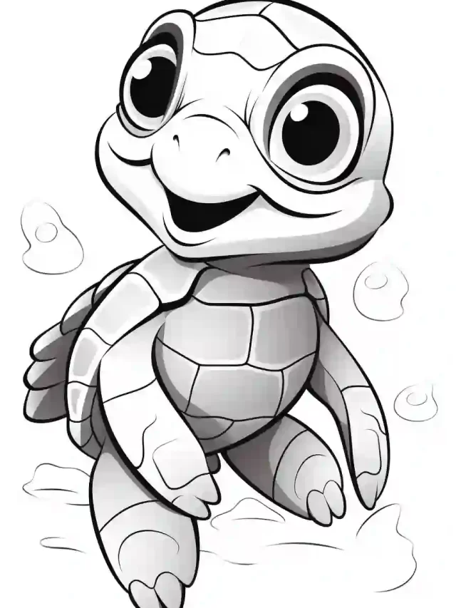 Baby-Sea-Turtle-Coloring-Page