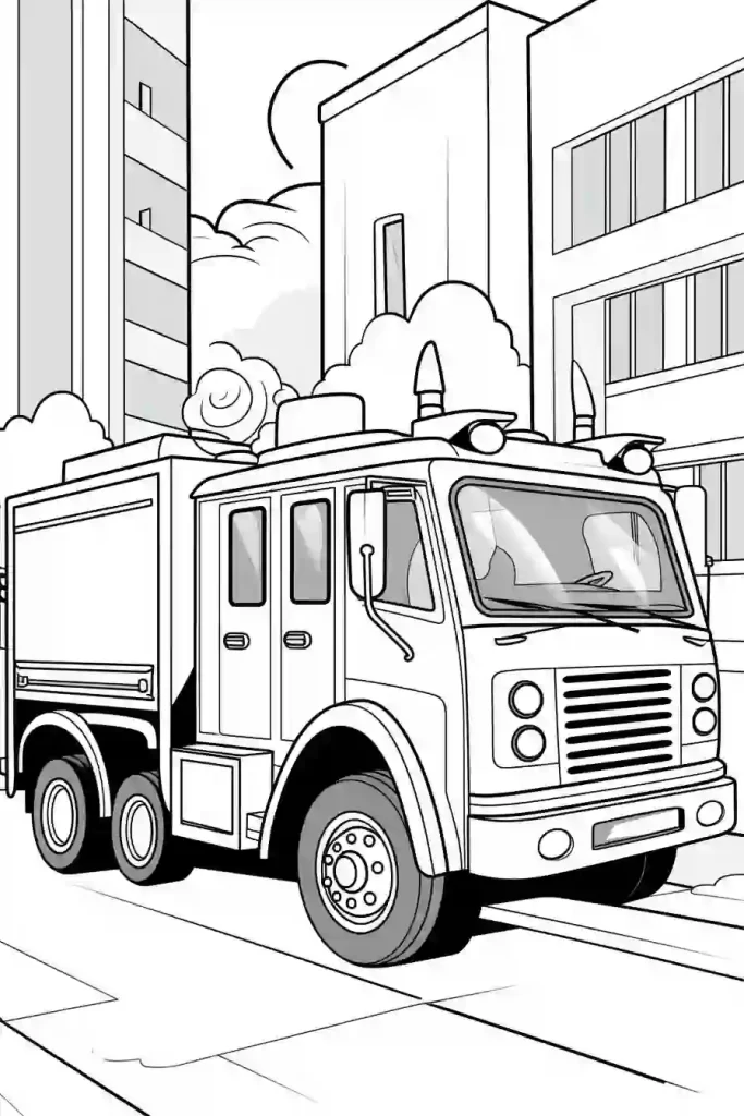 Fire-Truck-Coloring-Pages