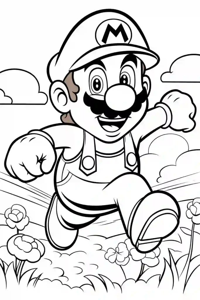Mario Coloring Page 3 Mario Coloring Page | For Kids & Adults