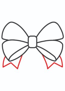 How To Draw Bow - Easy Drawing Tutorial For Kids | Storiespub