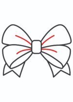 How To Draw Bow - Easy Drawing Tutorial For Kids | Storiespub