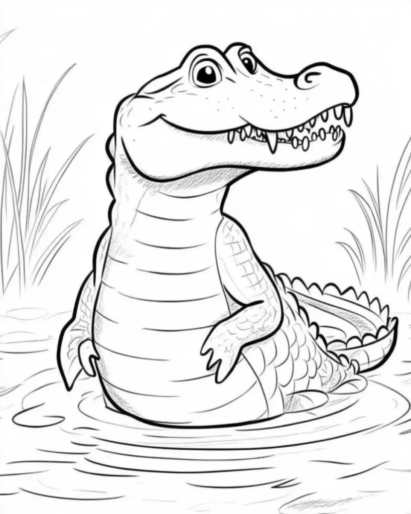 Crocodile-Coloring-Pages