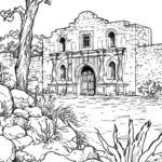 Alamo-Coloring-Page