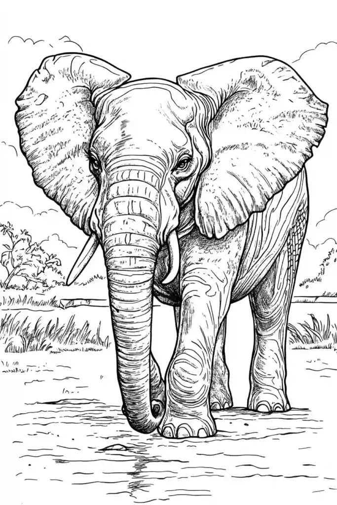 Elephant-Coloring-Pages