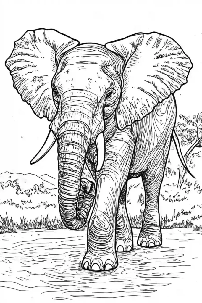 Elephant-Coloring-Pages