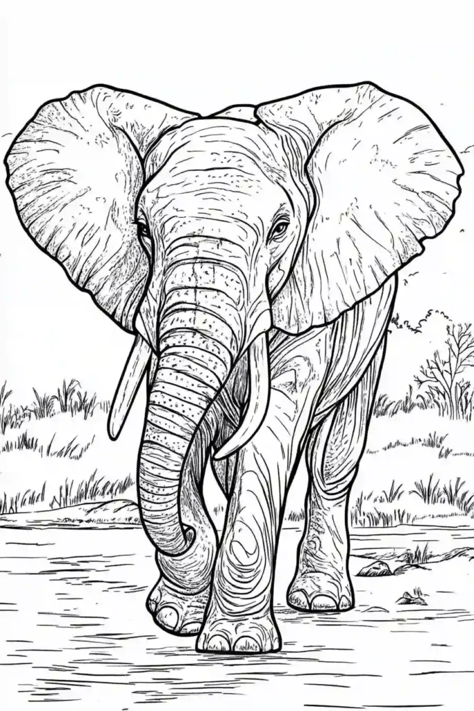 Elephant-Coloring-Pages