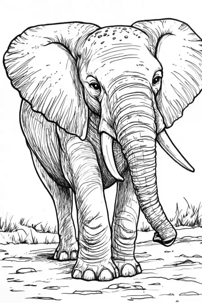 Elephant-Coloring-Pages