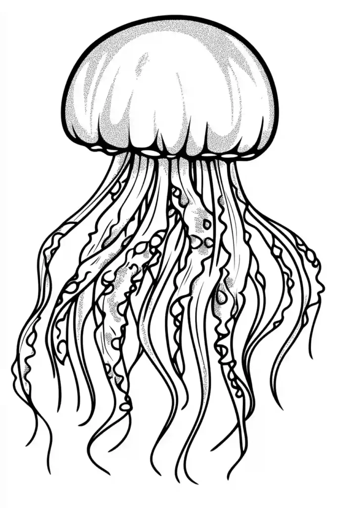 Jellyfish-Coloring-Page