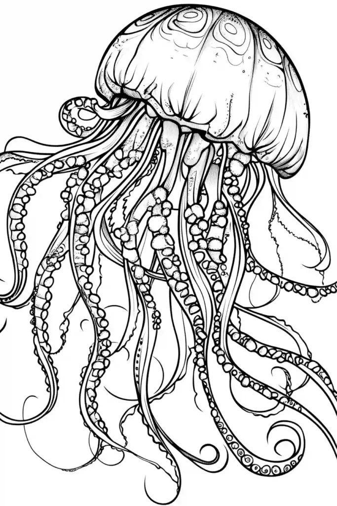 Jellyfish-Coloring-Page