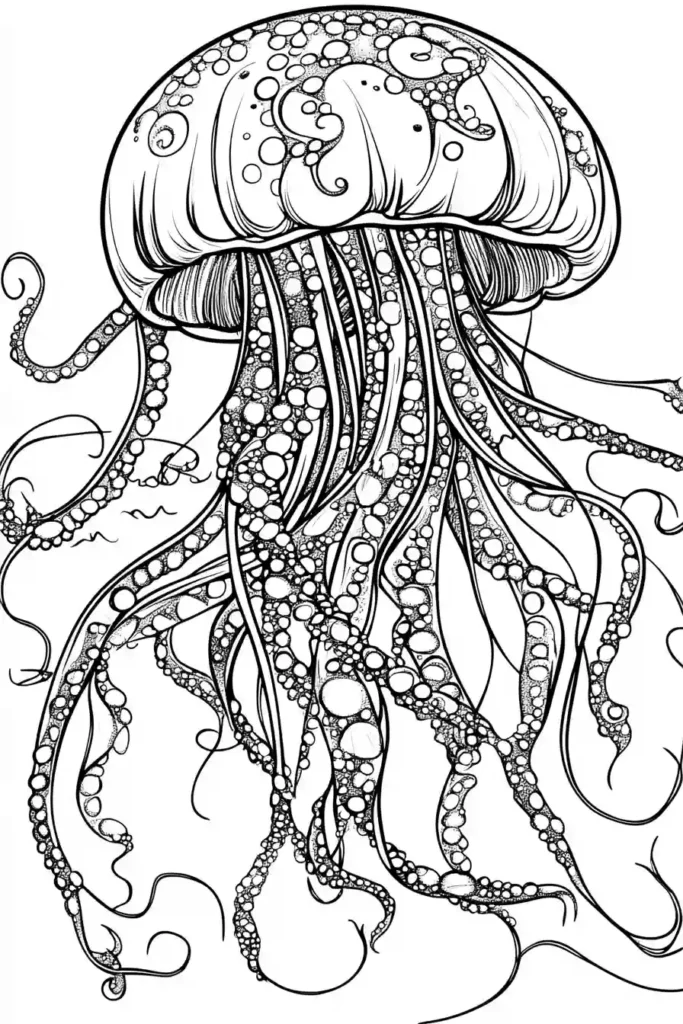 Jellyfish-Coloring-Page