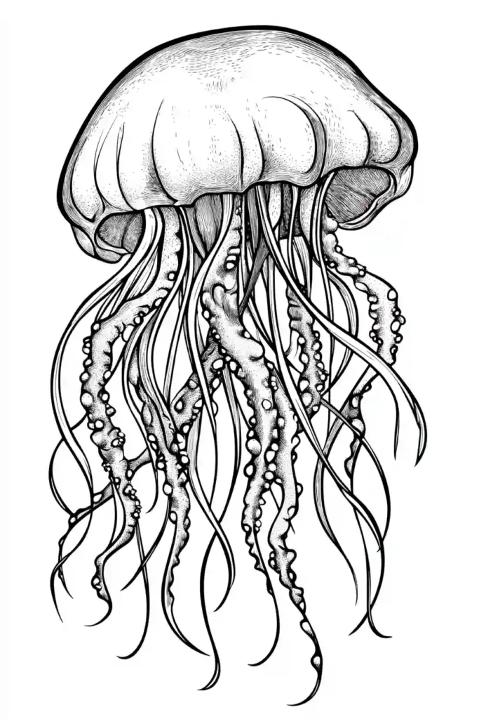 Jellyfish-Coloring-Page