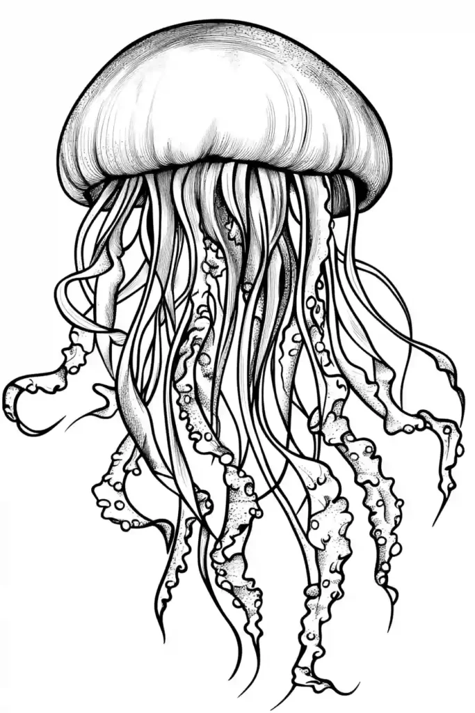 Jellyfish-Coloring-Page