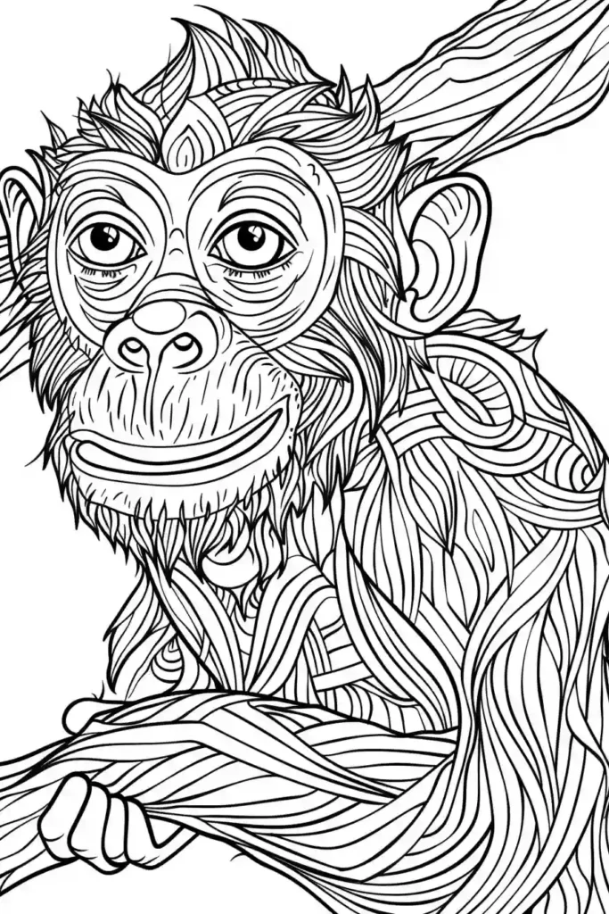 Monkey-Coloring-page