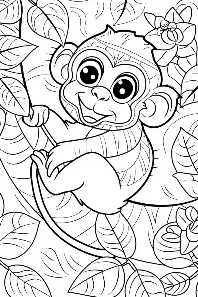 Monkey-Coloring-page