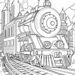 train-coloring-page