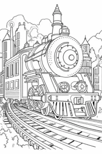 Read more about the article Free Train  Coloring Pages For Kids & Adults