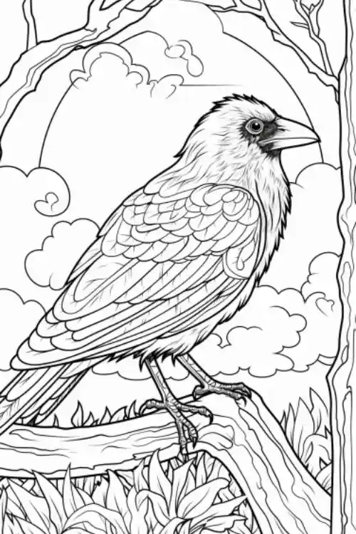 Crow-Coloring-Page