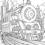 train-coloring-page