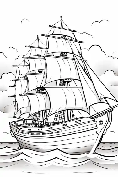 Boat-coloring-page