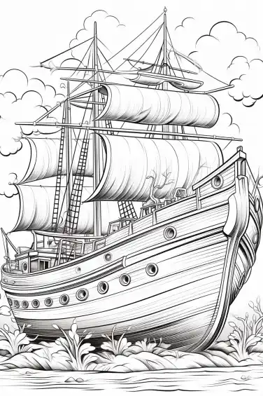 Boat-coloring-page