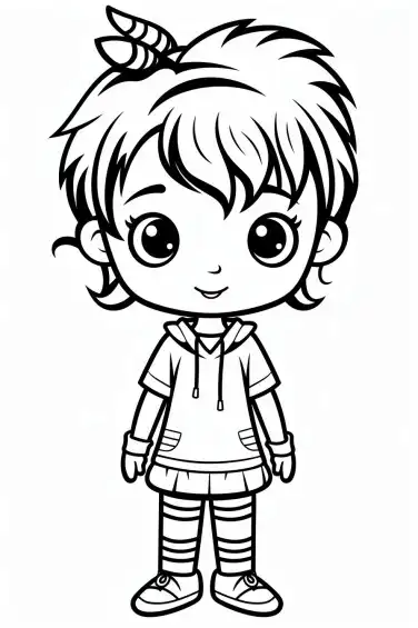 Cute-Girl-Coloring-Page