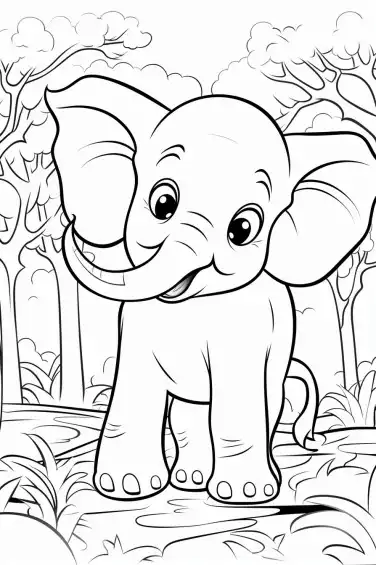 Elephant-Coloring-Pages