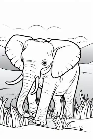 Elephant-Coloring-Pages