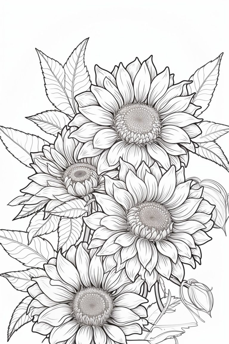Different Types Of Printable Flower Coloring Pages For Kids | Storiespub