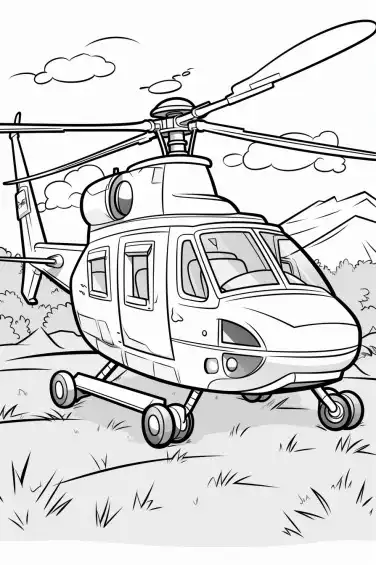 Helicopter-coloring-page
