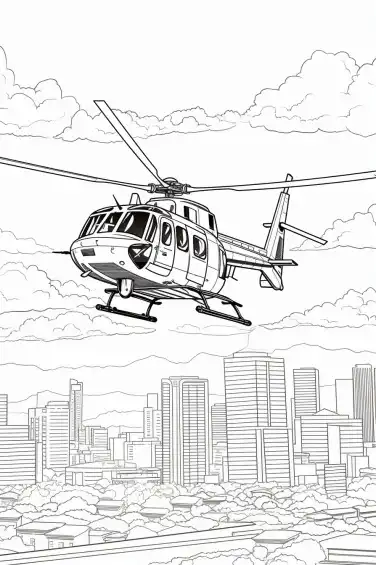 Helicopter-coloring-page