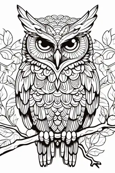 Owl Coloring Pages 3.webp
