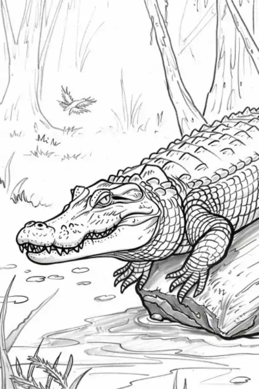 Crocodile-Coloring-Pages