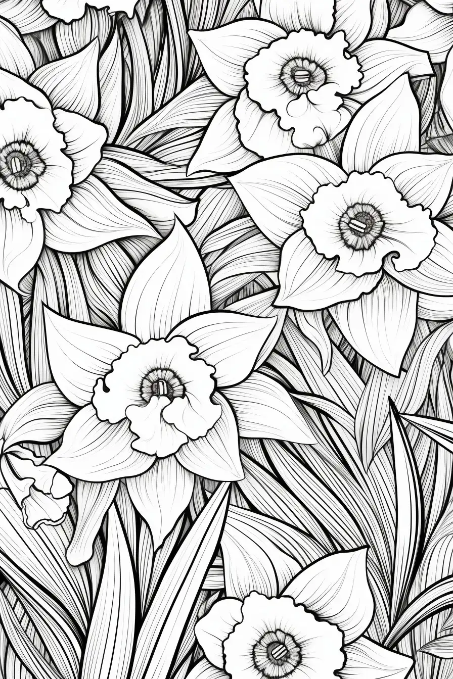 Daffodil-Coloring-Pages