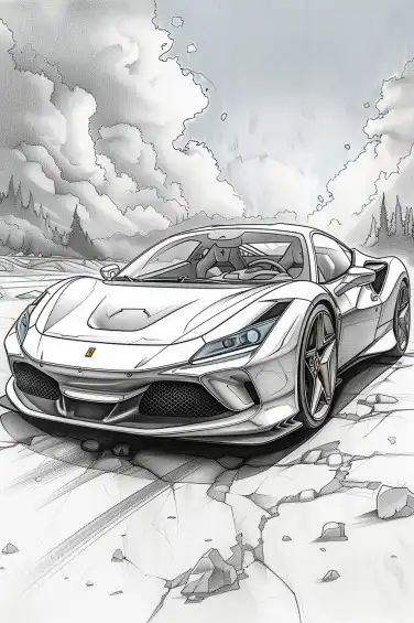 Ferrari-Coloring-Pages 