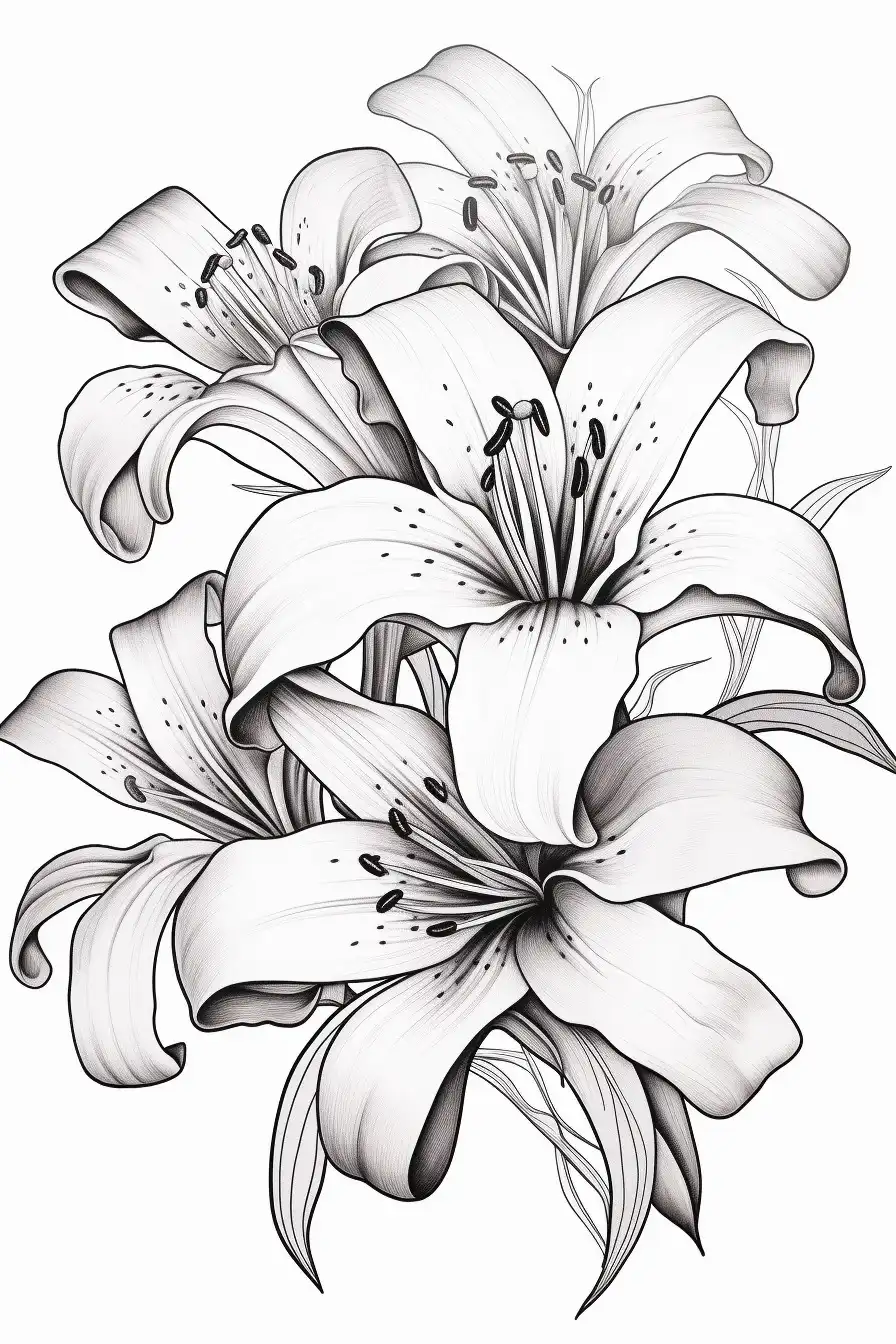 Lily-coloring-Pages