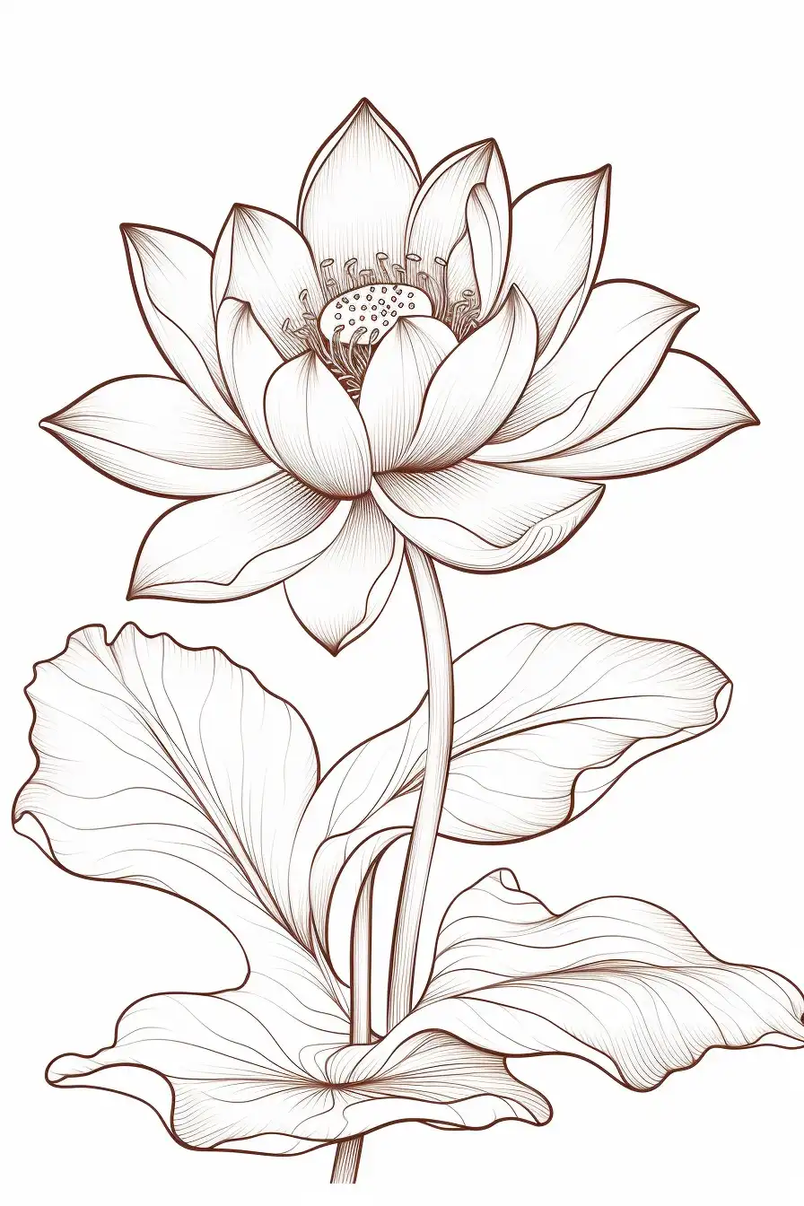 Lotus-coloring-Pages
