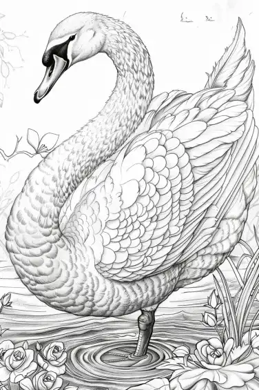 Swan-Coloring-Pages