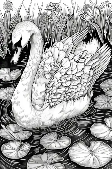Swan-Coloring-Pages