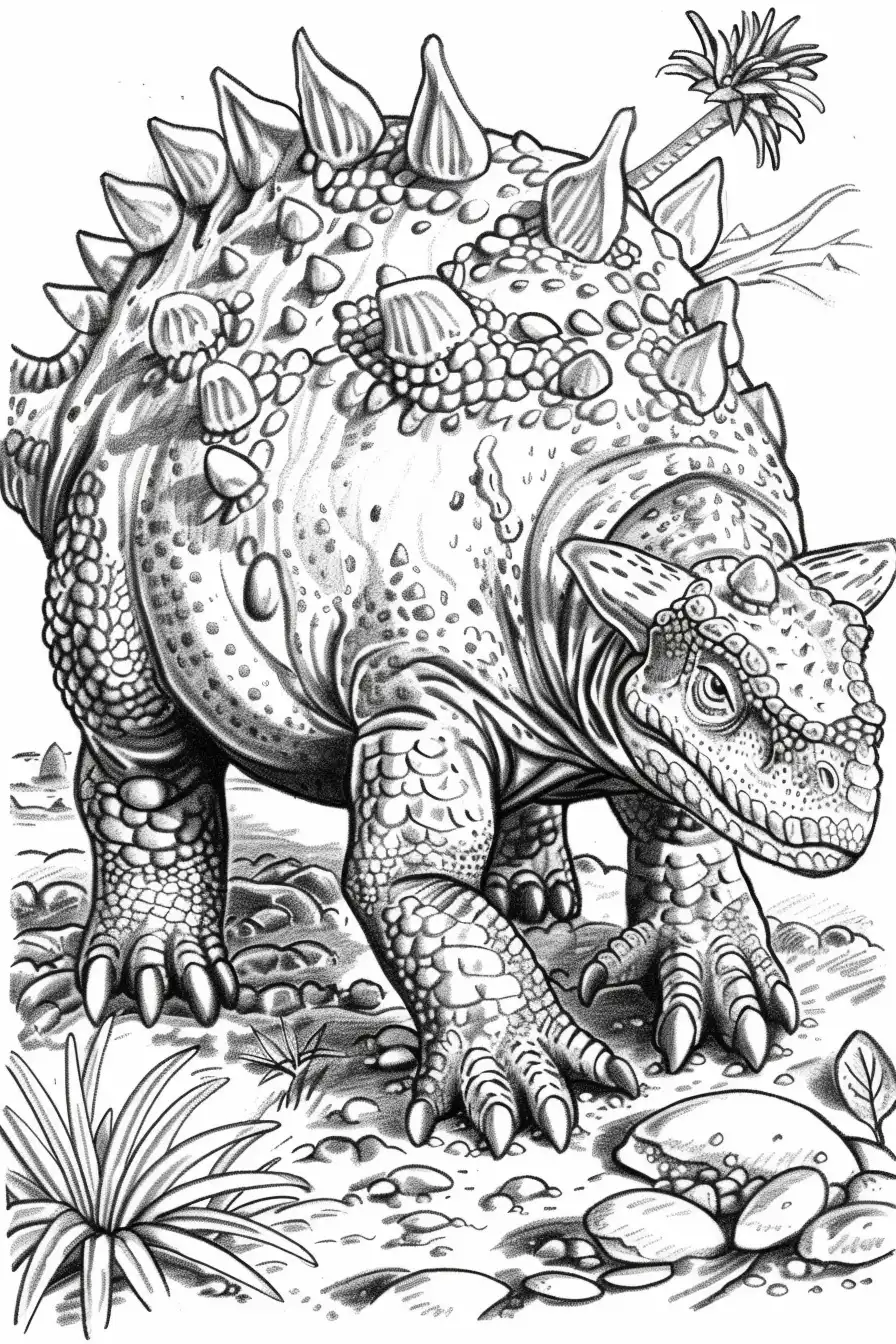 Ankylosaurus-Dinosaur-Coloring-Pages