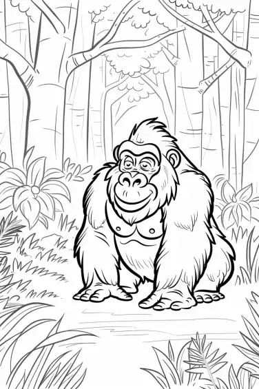 Gorilla-coloring-pages