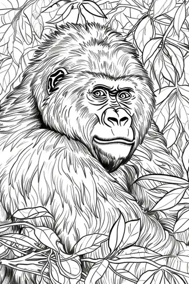 Gorilla-coloring-pages