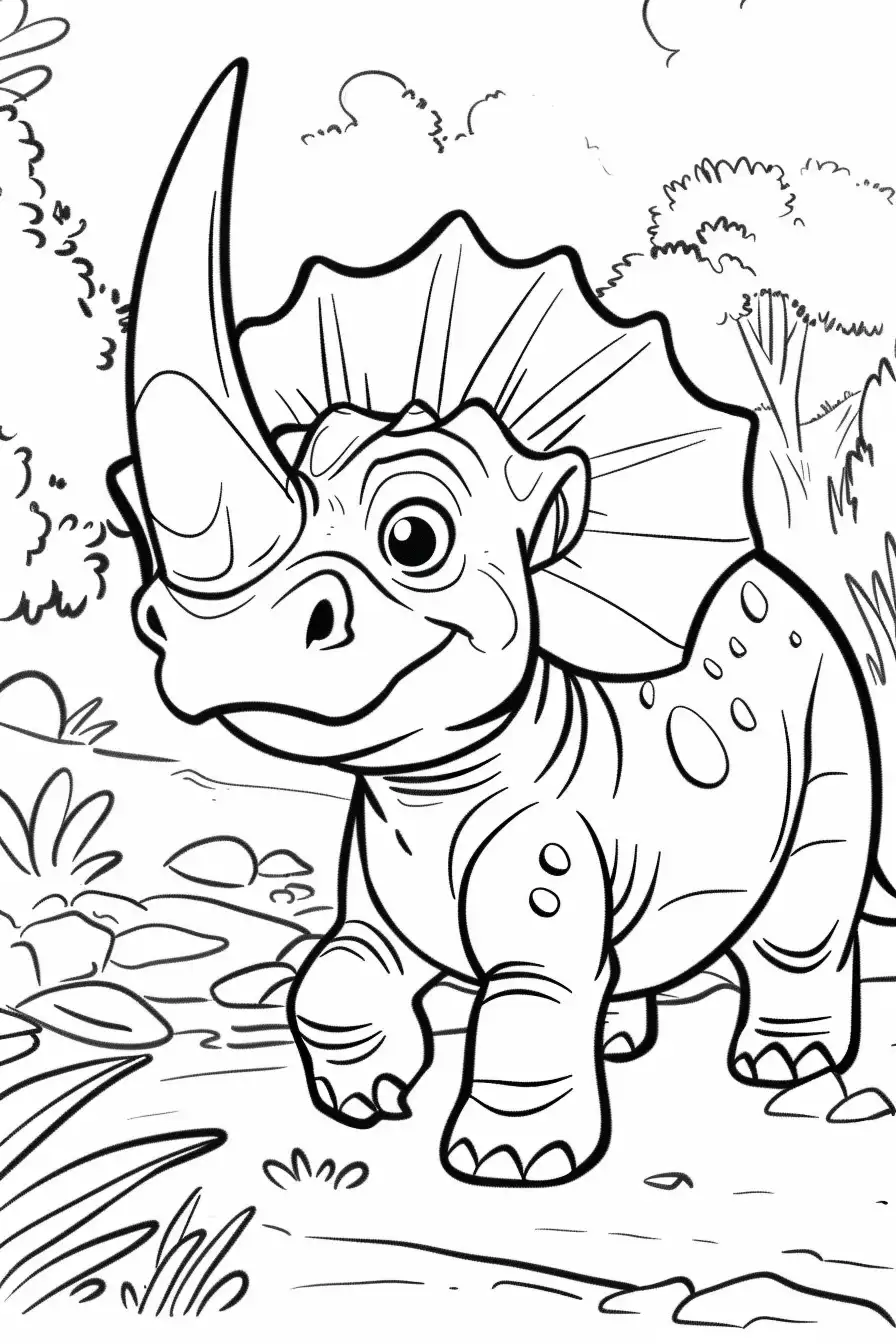 Triceratops-Dinosaur-coloring-Pages