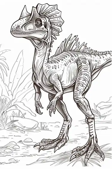 Dilophosaurus-Coloring-Pages