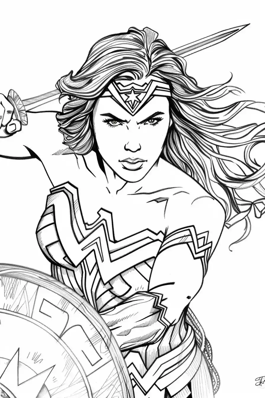 Wonder Woman Coloring Pages