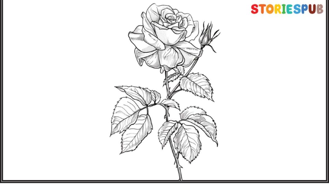 Rosa-Grandiflora-Coloring-Pages