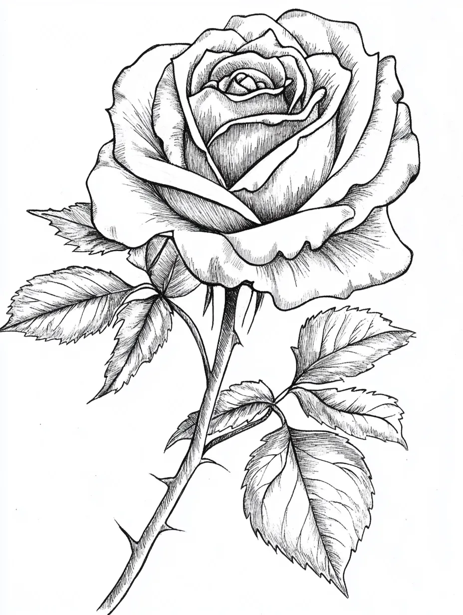 Rose-Coloring-Pages 