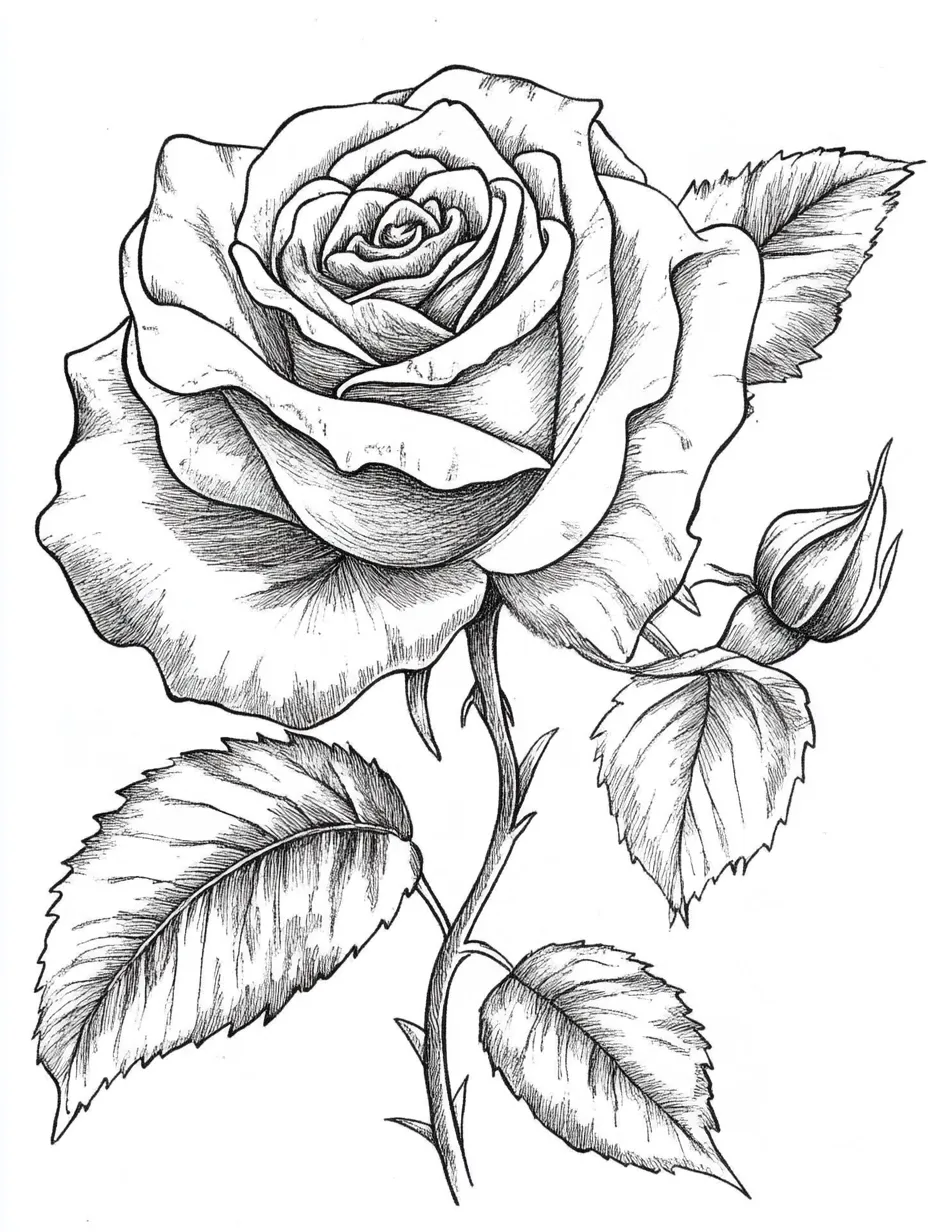 Rose-Coloring-Pages 