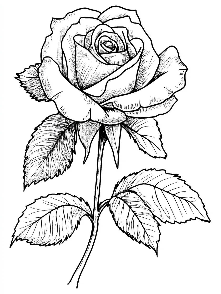 Rose-Coloring-Pages 