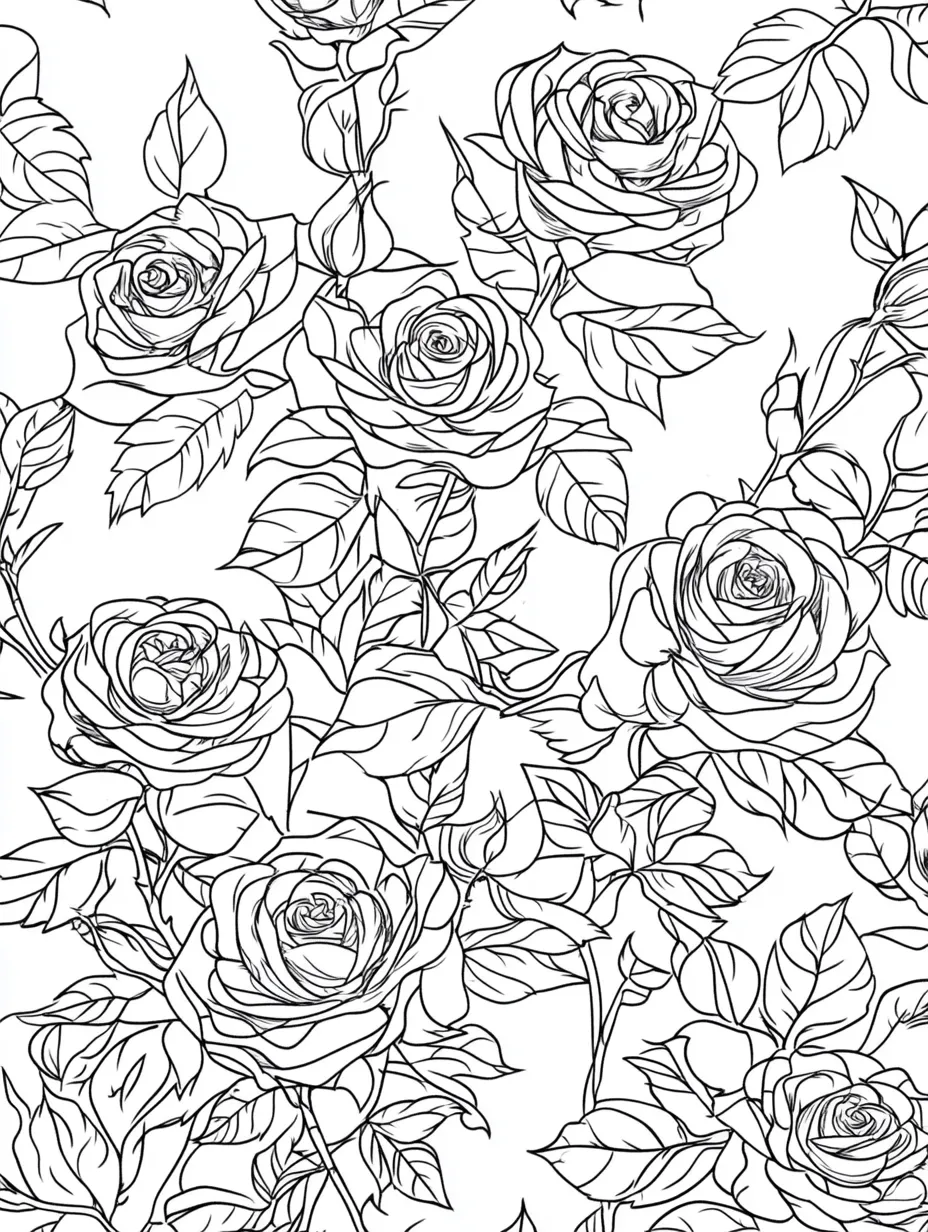 Rose-Coloring-Pages 