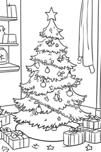 Christmas Tree Coloring Page